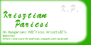 krisztian paricsi business card